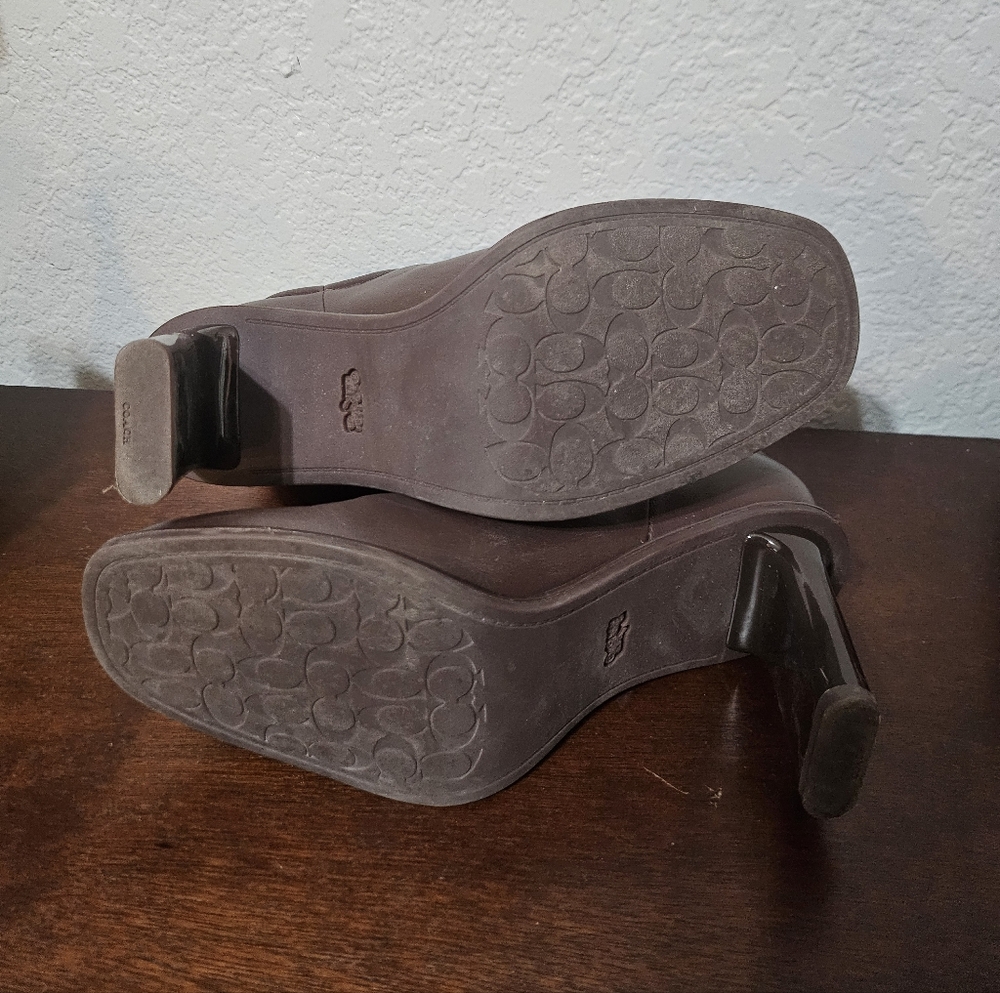 Coach Geneva Heeled Leather Booties - Picture 3 of 7